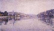 Paul Signac River's Edge The Seine at Herblay Spain oil painting artist